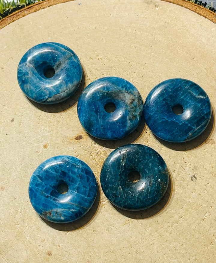 Donut / Pi chinois en Apatite - Les bijoux de Théa