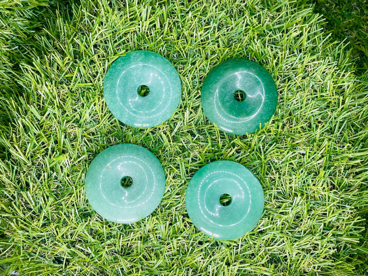 Donut / Pi chinois en Aventurine verte - Les bijoux de Théa