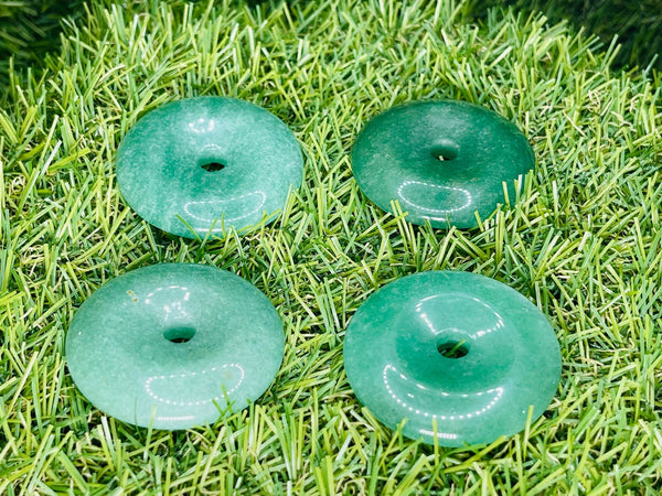 Donut / Pi chinois en Aventurine verte - Les bijoux de Théa