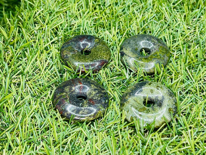 Donut / Pi chinois en Jaspe Sang de dragon - Les bijoux de Théa