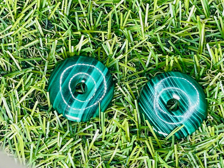 Donut / Pi chinois en Malachite - Les bijoux de Théa