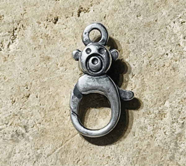 Fermoir mousqueton à ressort en Argent 925 en forme de d’ourson pour bracelet ou collier - Les bijoux de Théa