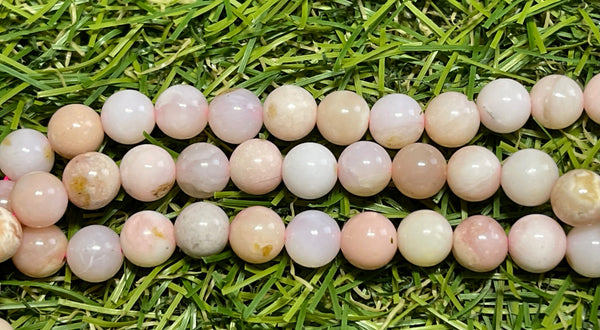 Perles naturelles en Multi Opale rose en 6 mm