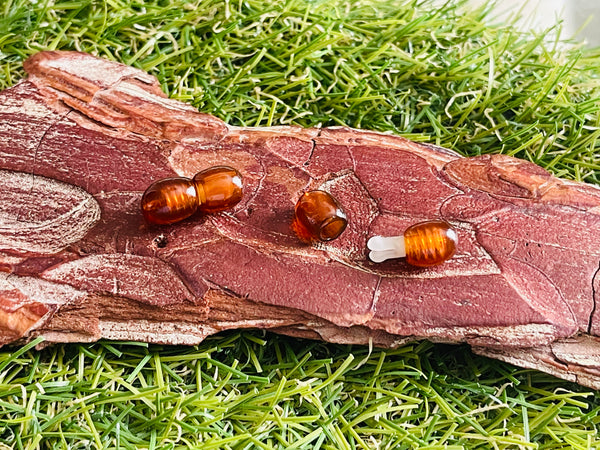 Lot de 5 fermoirs Sécurité enfant bébé cognac foncé pour collier