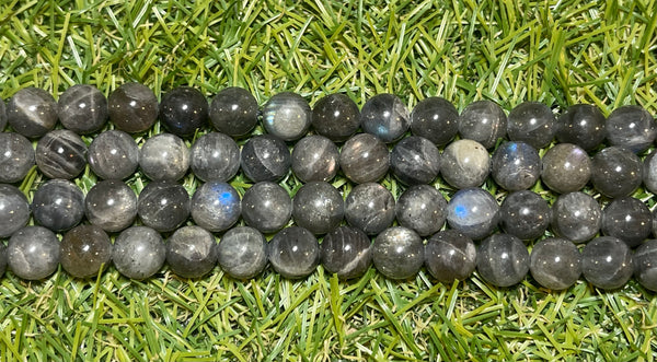 Perles naturelles en Labradorite en 8 mm (3) - Les bijoux de Théa