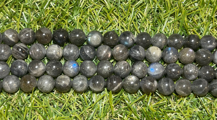 Perles naturelles en Labradorite en 8 mm (3) - Les bijoux de Théa