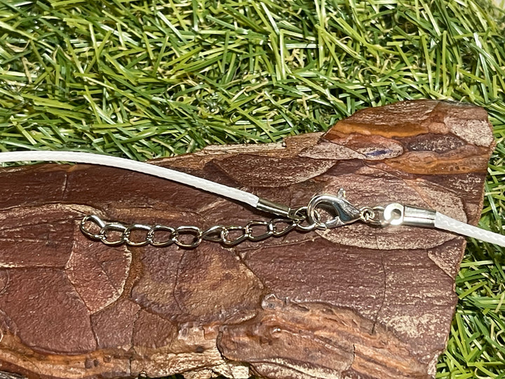 Lot de 5 Cordons en coton ciré blanc avec attache mousqueton et rallonge - Les bijoux de Théa