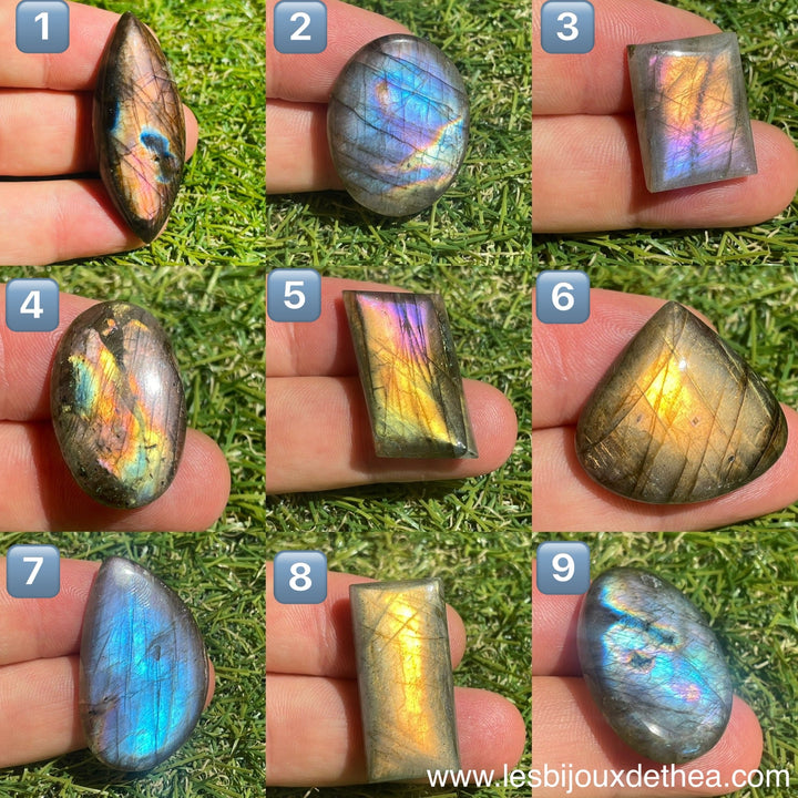 Labradorite cabochon - Les bijoux de Théa