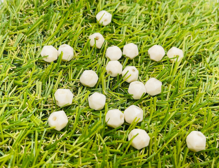 Lot de 20 intercalaires Perle ancienne facettée en Céramique - Les bijoux de Théa