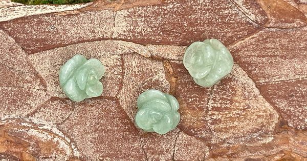 Lot de 5 Intercalaires Fleur en Aventurine - Les bijoux de Théa