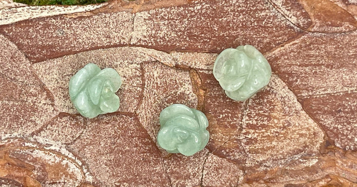 Lot de 5 Intercalaires Fleur en Aventurine - Les bijoux de Théa