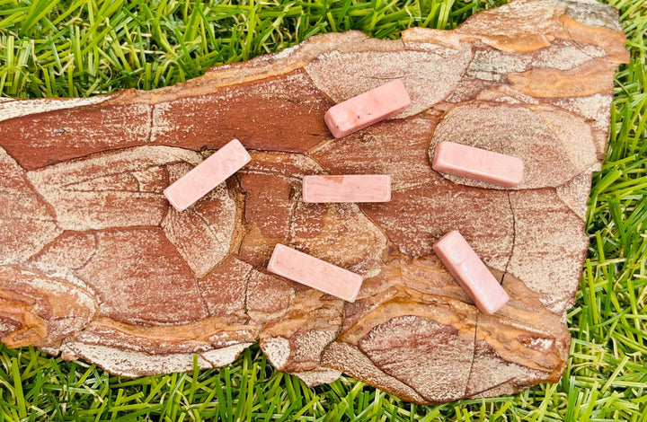 Lot de 5 Perles naturelles en Rhodonite rectangle en 14 x 5 mm - Les bijoux de Théa