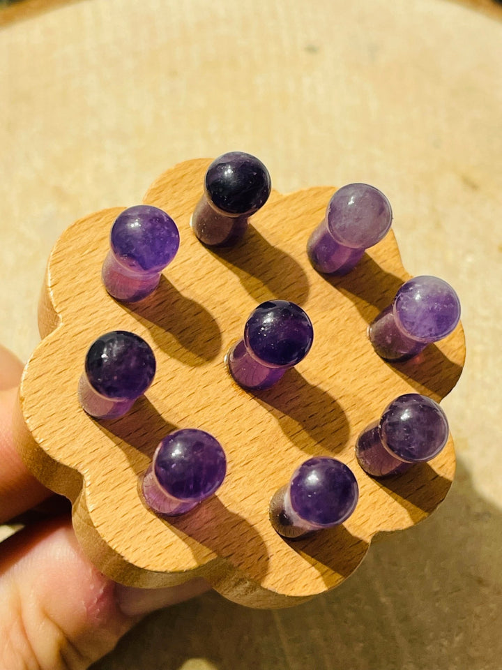 Outil de massage en Améthyste - Les bijoux de Théa