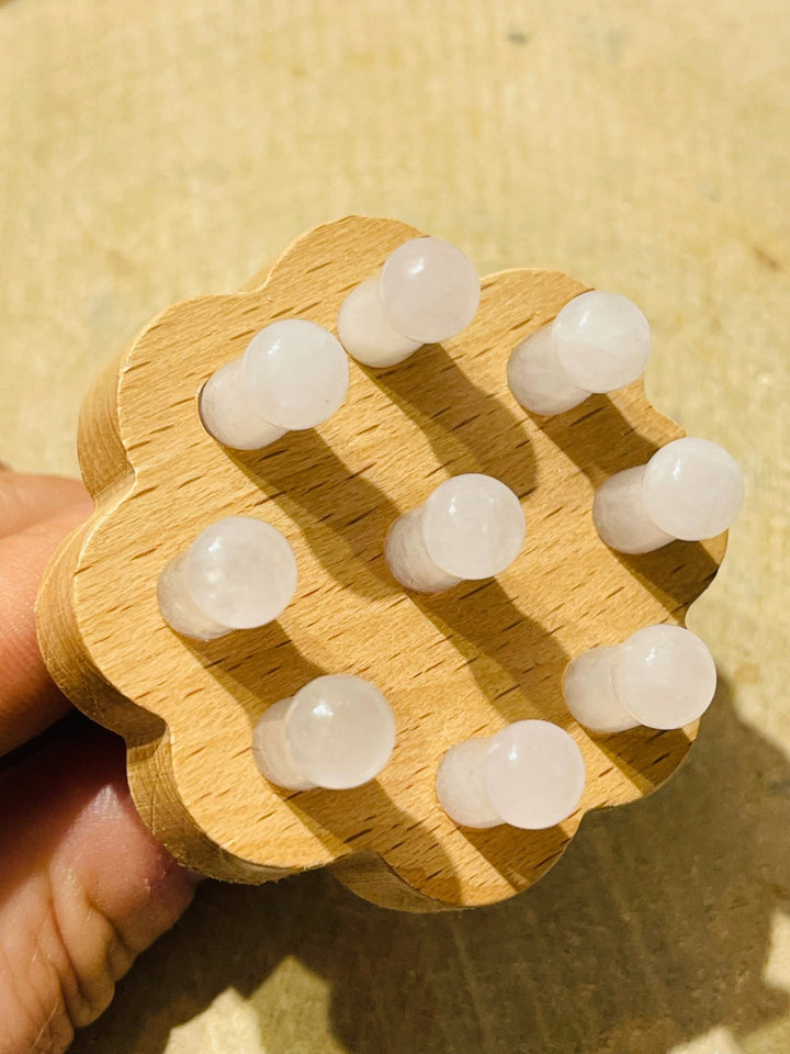 Outil de massage en Quartz rose - Les bijoux de Théa