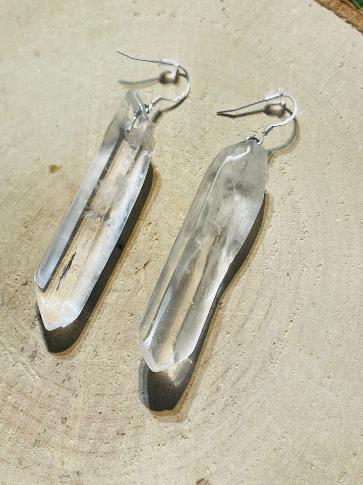 Boucles D'oreilles Pendantes En Argent Massif Poinçonné 925 - Occasion, Fermoir Dormeuse