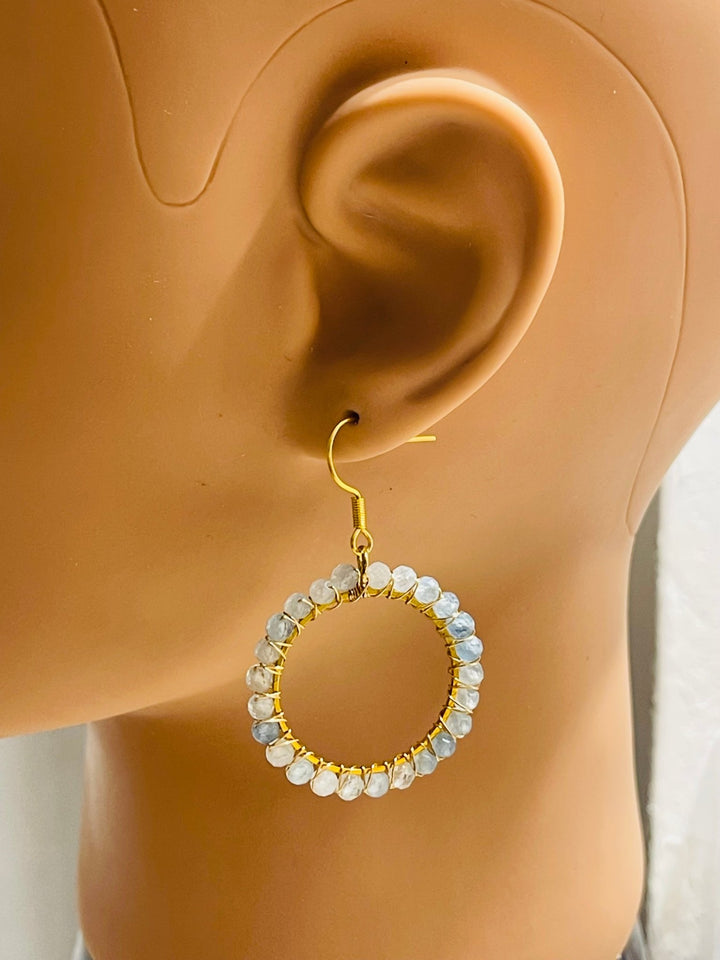 Paire de boucles d’oreilles en Aigue marine - Les bijoux de Théa