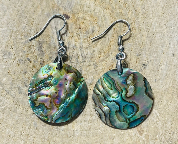Paire de boucles d’oreilles en coquille d’ormeau - Les bijoux de Théa
