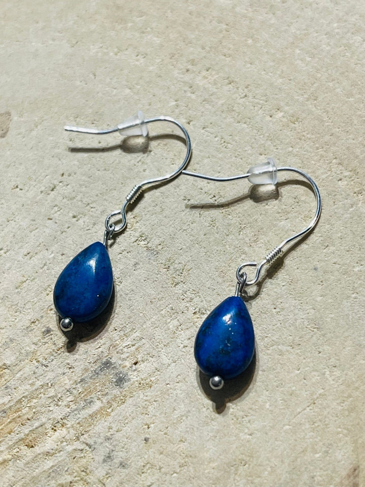 Paire de Boucles d’oreilles en Lapis lazuli et Argent 925 - Les bijoux de Théa