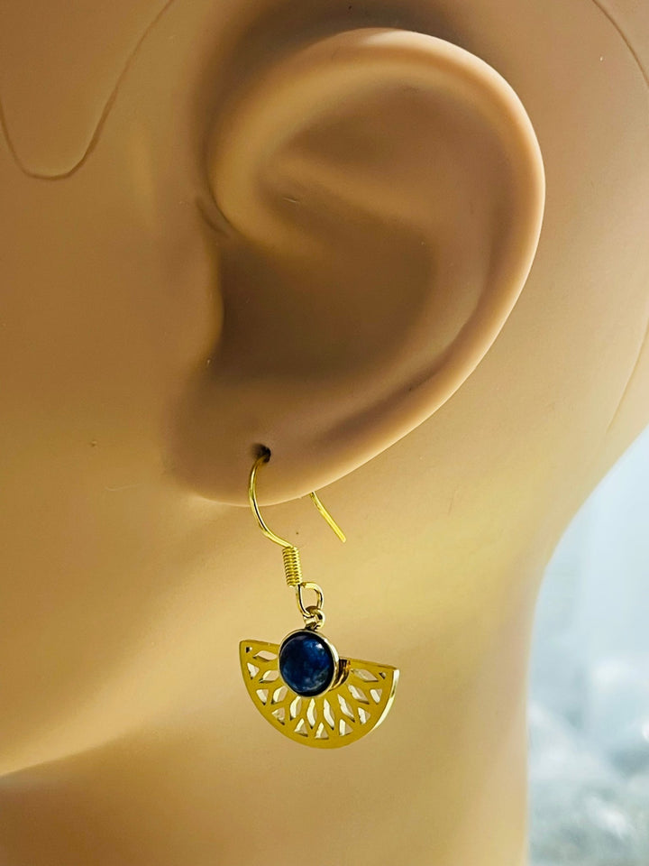 Paire de boucles d’oreilles en Lapis lazuli - Les bijoux de Théa