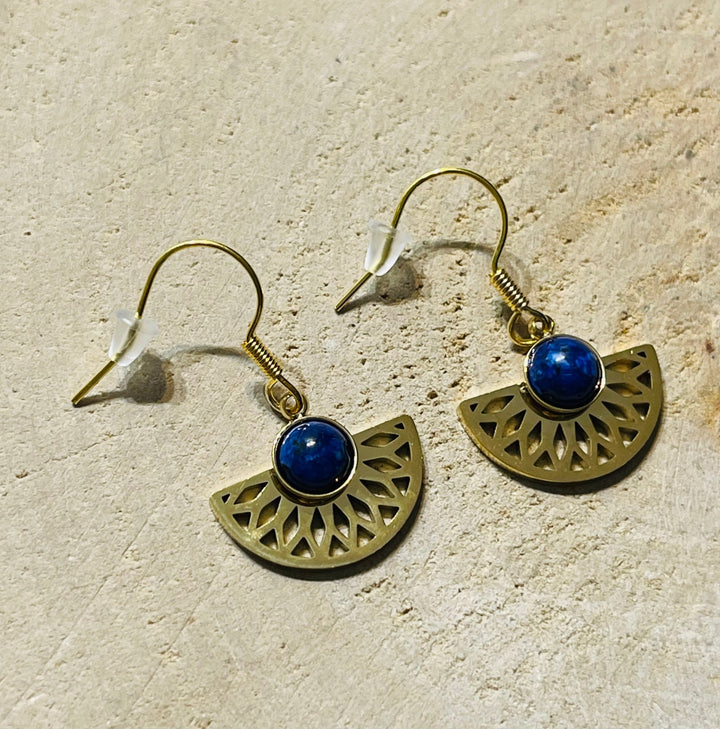 Paire de boucles d’oreilles en Lapis lazuli - Les bijoux de Théa