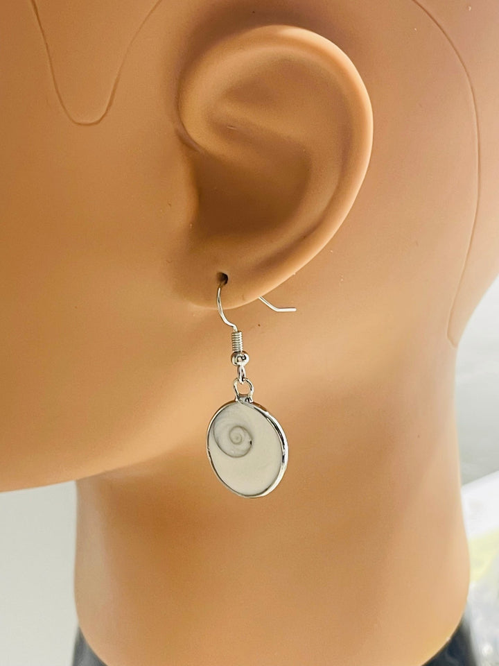 Paire de Boucles d’oreilles en Oeil de Sainte Lucie / Shiva - Les bijoux de Théa