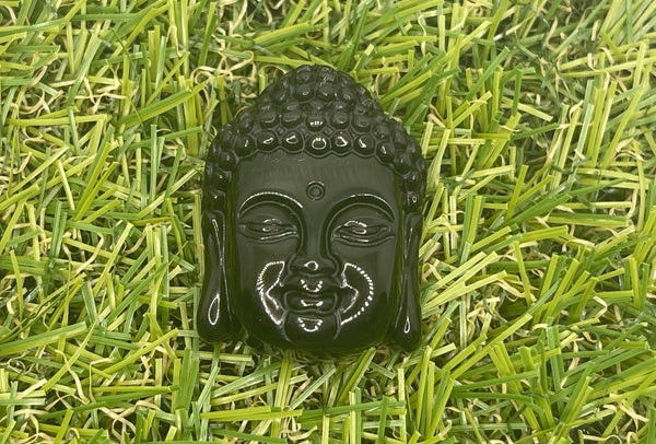 Pendentif Amulette Bouddha en Obsidienne - Les bijoux de Théa