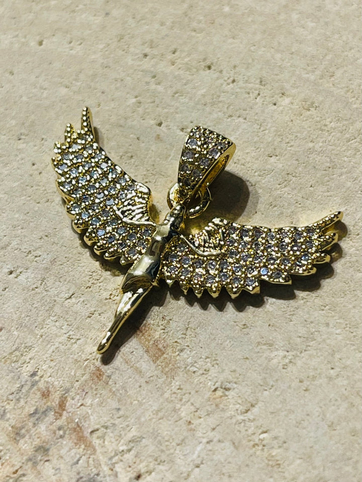 Pendentif Ange avec diamants Cz - Les bijoux de Théa