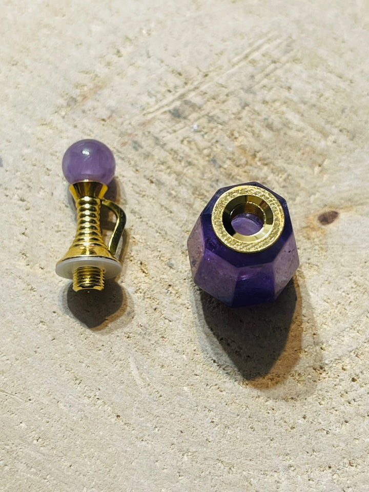 Pendentif Bouteille de parfum en Amethyste - Les bijoux de Théa