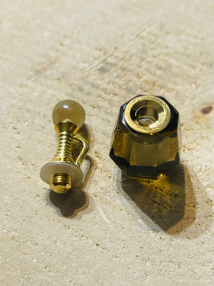 Pendentif Bouteille de parfum en Quartz fumé - Les bijoux de Théa