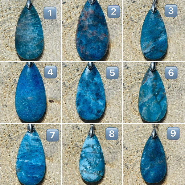 Pendentif cabochon en Apatite au choix - Les bijoux de Théa