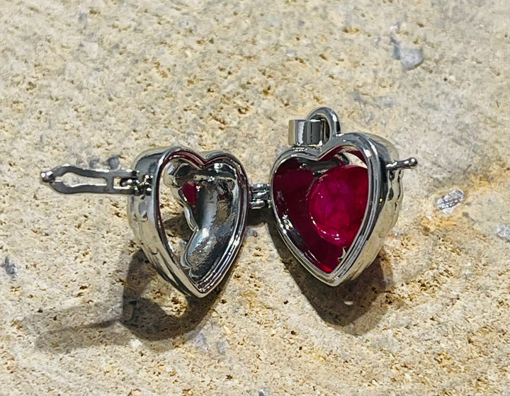 Pendentif cage Ailes coeur pour pierre naturelle - Les bijoux de Théa