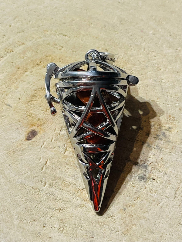 Pendentif cage cône pour pierre naturelle - Les bijoux de Théa