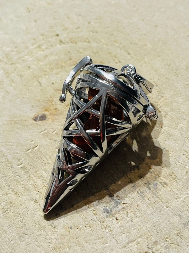 Pendentif cage cône pour pierre naturelle - Les bijoux de Théa