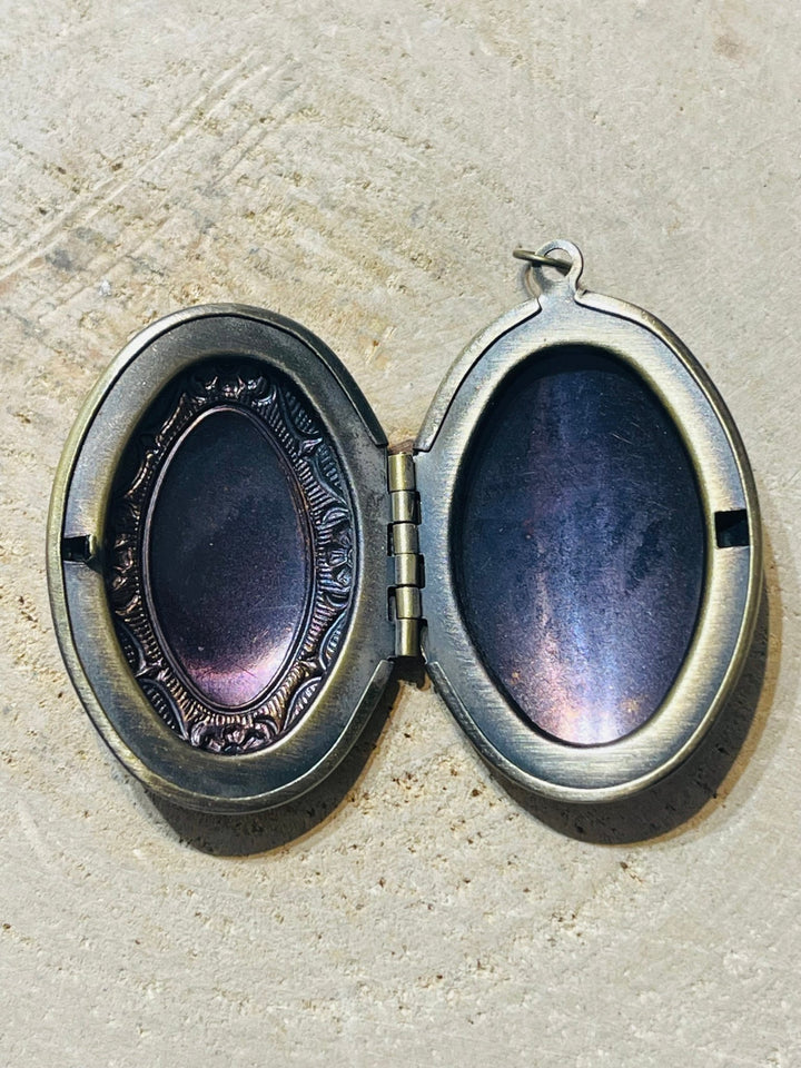 Pendentif double porte photo bronzé (5) - Les bijoux de Théa