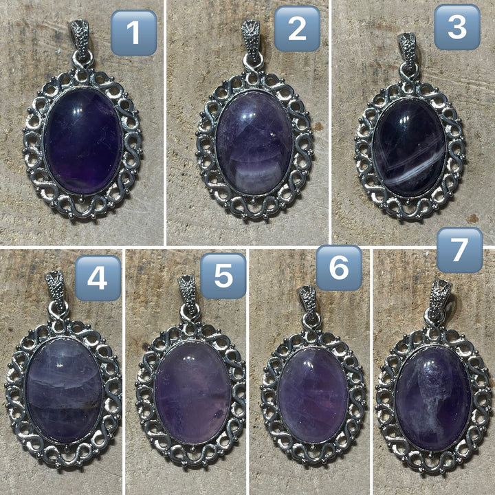 Pendentif en Améthyste au choix (2) - Les bijoux de Théa