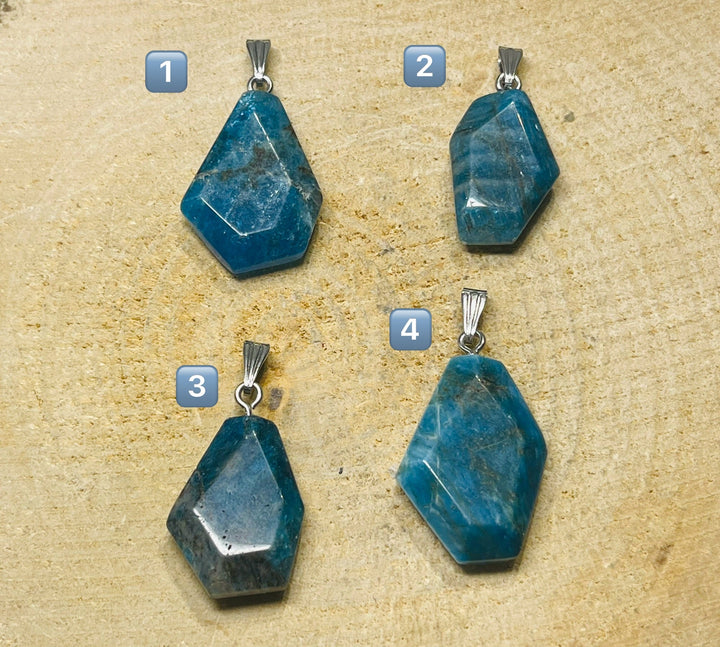 Pendentif en Apatite au choix - Les bijoux de Théa