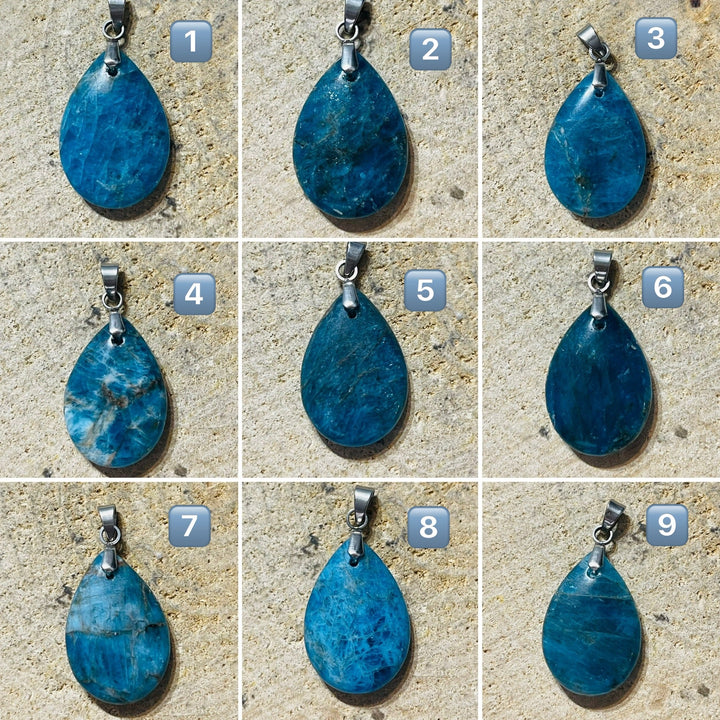 Pendentif en Apatite au choix - Les bijoux de Théa