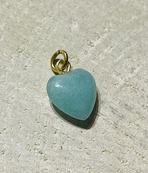 Pendentif en Aventurine verte en forme de cœur - Les bijoux de Théa