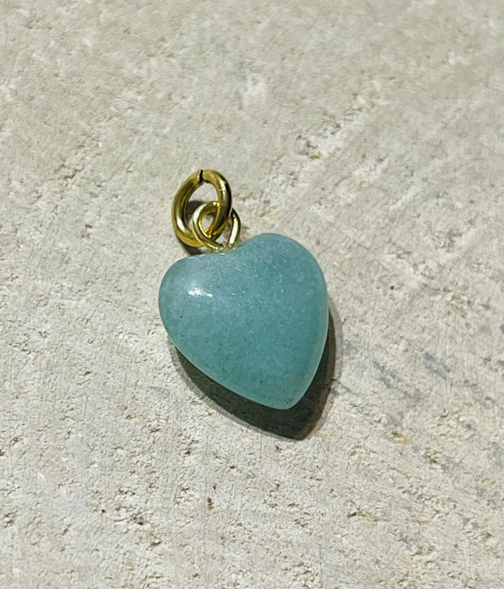 Pendentif en Aventurine verte en forme de cœur - Les bijoux de Théa