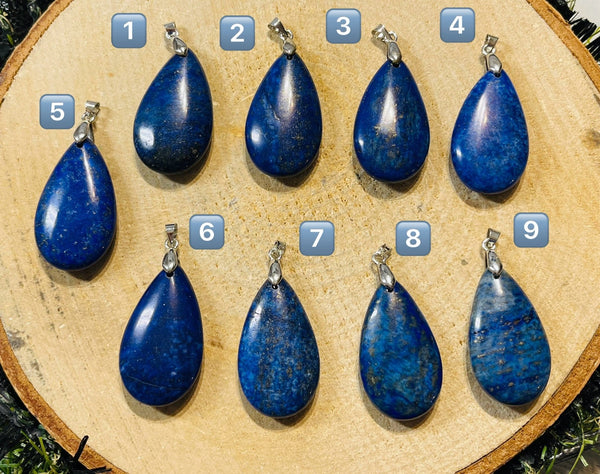 Pendentif en Lapis - lazuli - Les bijoux de Théa