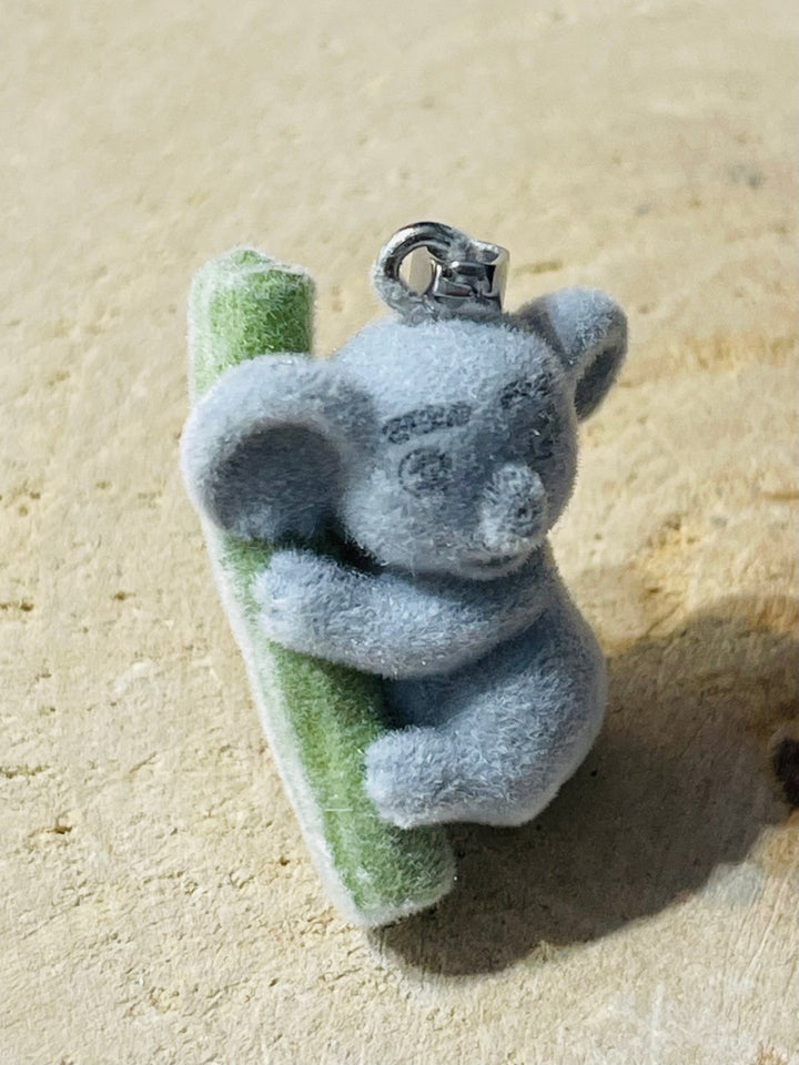 Pendentif Koala feutrine gris - Les bijoux de Théa