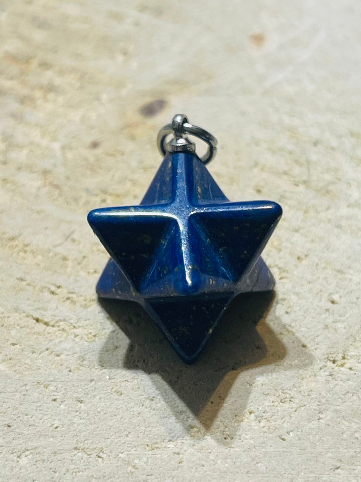 Pendentif Merkaba Etoile en Lapis lazuli - Les bijoux de Théa