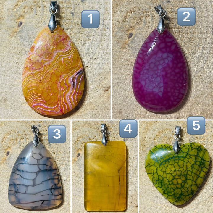 Pendentifs en Agate au choix - Les bijoux de Théa