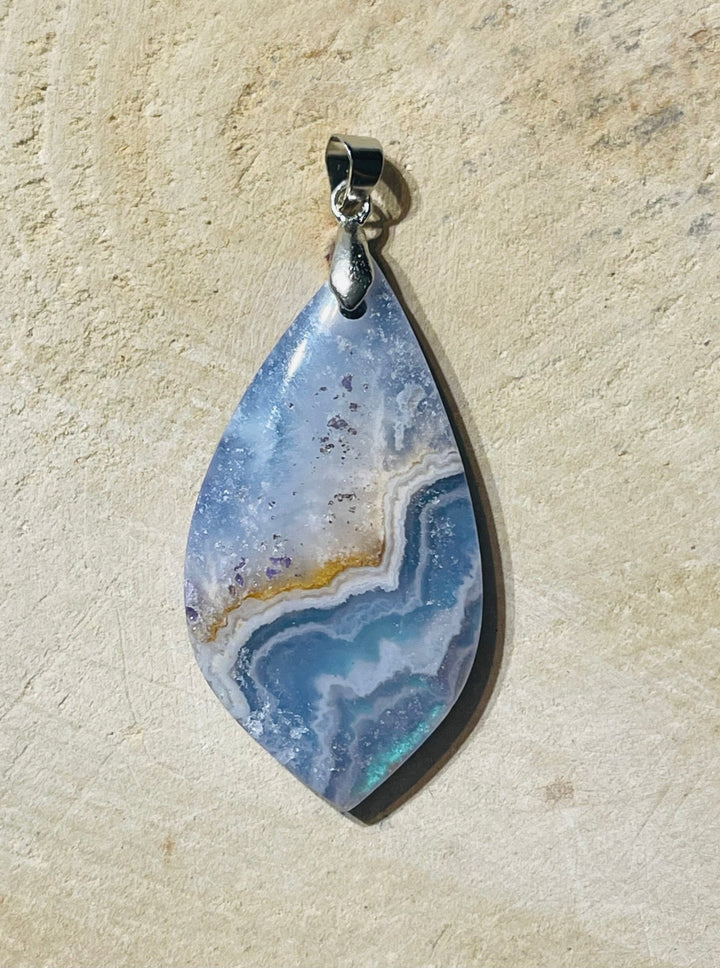 Pendentifs en Agate Plume au choix (1) - Les bijoux de Théa