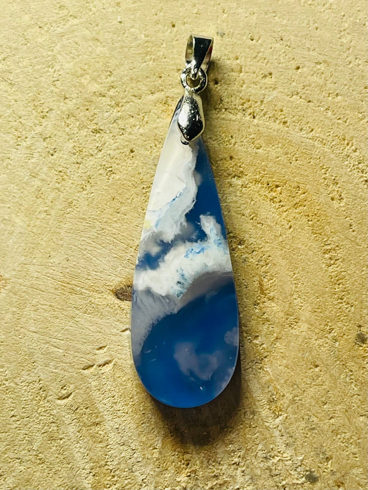 Pendentifs en Agate Plume au choix (2) - Les bijoux de Théa