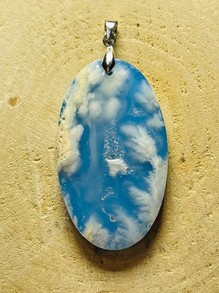 Pendentifs en Agate Plume au choix (2) - Les bijoux de Théa