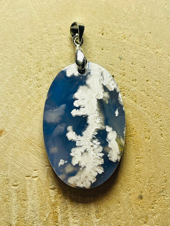 Pendentifs en Agate Plume au choix (2) - Les bijoux de Théa