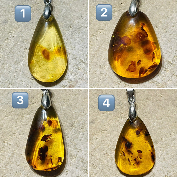 Pendentifs en Ambre au choix - Les bijoux de Théa