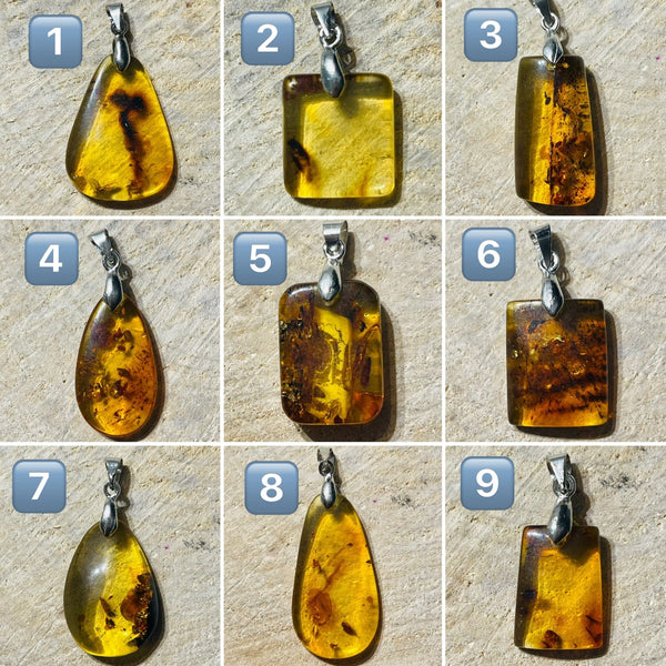 Pendentifs en Ambre au choix - Les bijoux de Théa