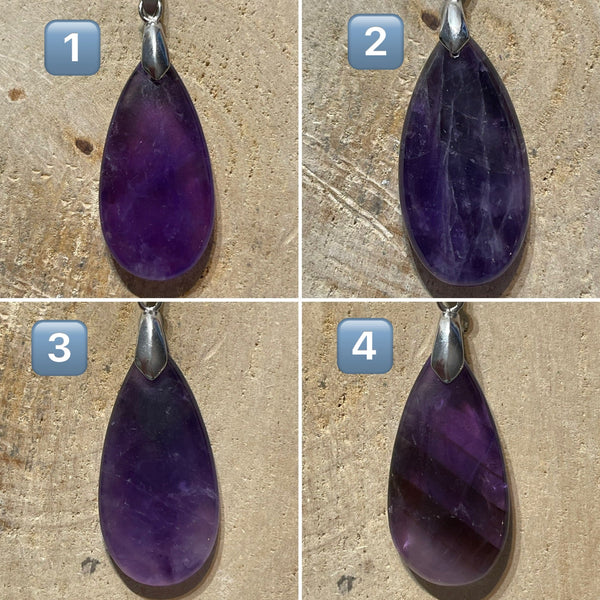 Pendentifs en Améthyste au choix (3) - Les bijoux de Théa